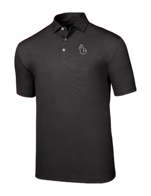 Callaway Birdseye Black Polo w/Alpac Logo