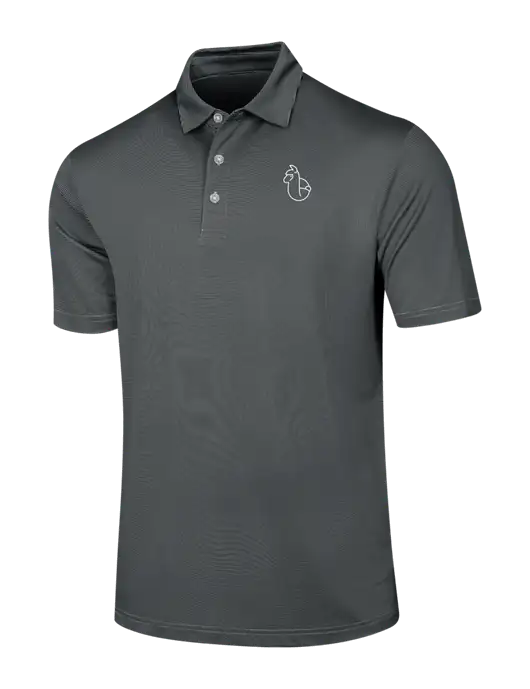 Callaway Black Fine Line Stripe Polo w/Alpac Logo