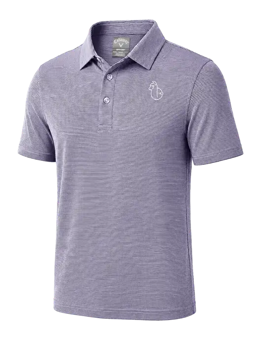 Callaway Navy Fine Line Stripe Polo w/Alpac Logo