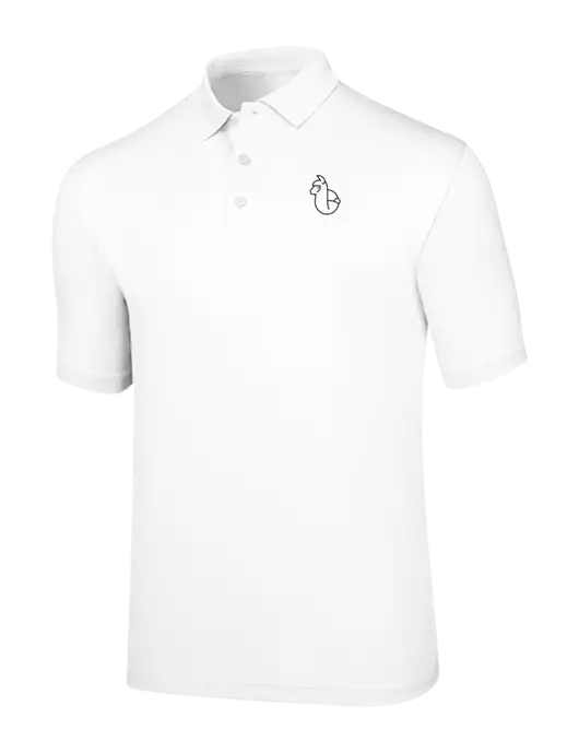 Callaway Opti-Dri White Chev Polo w/Alpac Logo