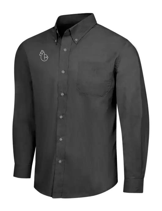 Soft Black Crosshatch Easy Care Shirt w/Alpac Logo