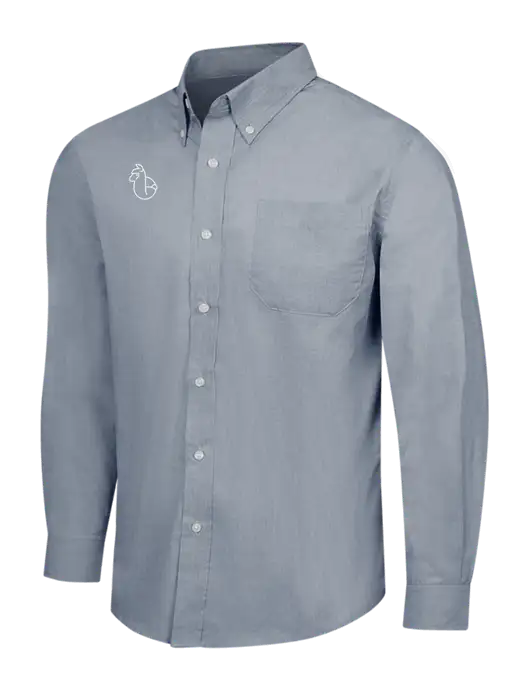 Navy Frost Crosshatch Easy Care Shirt w/Alpac Logo