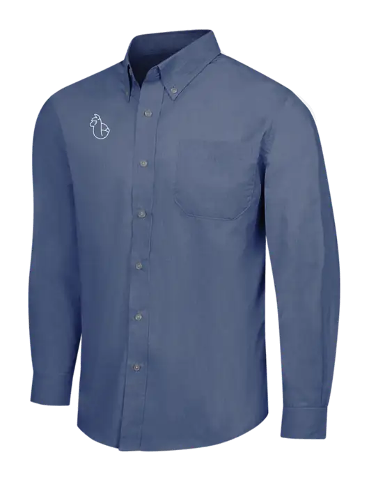 Light Navy Crosshatch Easy Care Shirt w/Alpac Logo