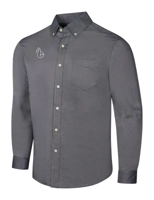 Dark Grey SuperPro Oxford Shirt w/Alpac Logo
