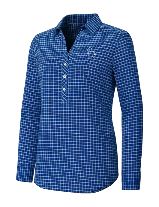 Womens Navy/White City Stretch Shirt w/Alpac Logo