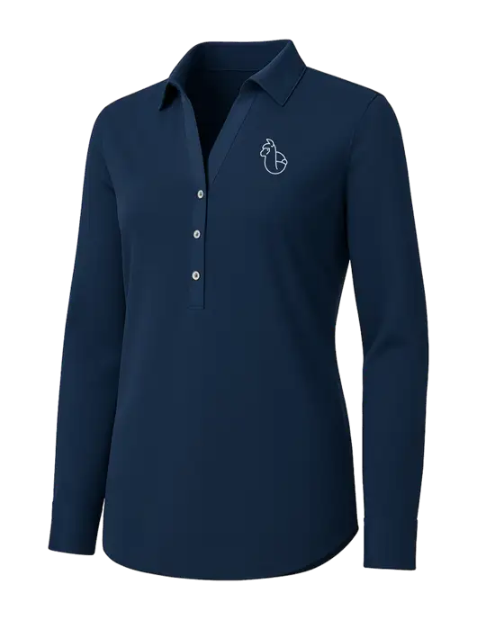 Womens Navy City Stretch Shirt w/Alpac Logo