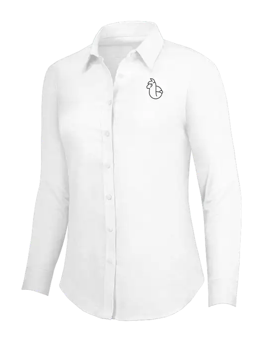 White Womens SuperPro Oxford Shirt w/Alpac Logo