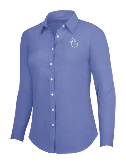 Navy Womens SuperPro Oxford Shirt w/Alpac Logo