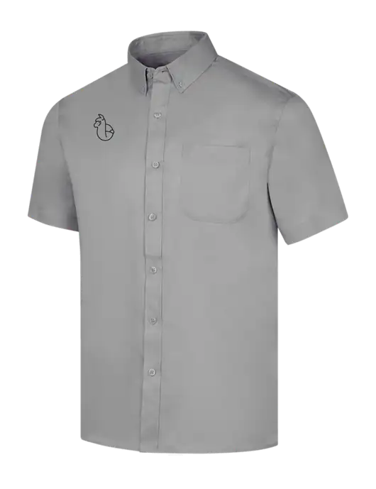 Short Sleeve Light Grey Superpro React Twill Shirt w/Alpac Logo