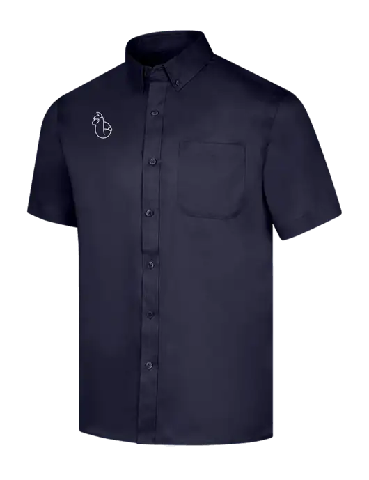 Short Sleeve Navy Superpro React Twill Shirt w/Alpac Logo