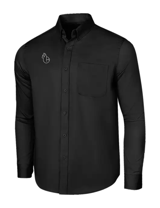 Long Sleeve Deep Black Superpro React Twill Shirt w/Alpac Logo