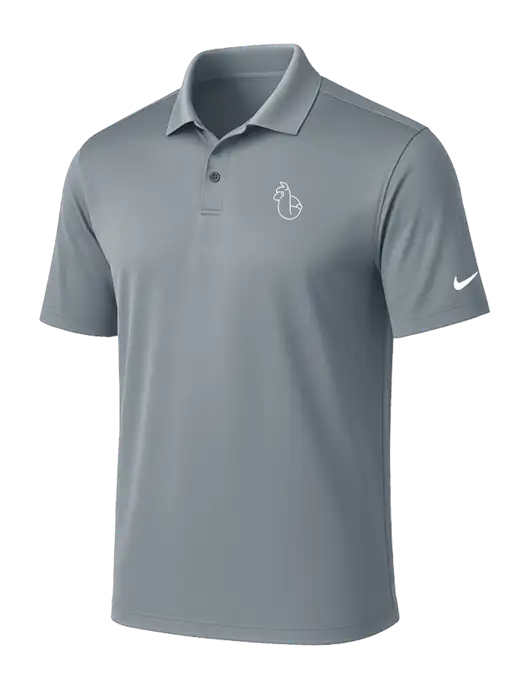 NIKE Medium Grey Victory Solid Polo w/Alpac Logo
