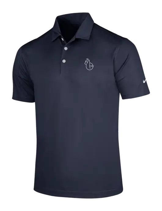 NIKE Dark Navy Dri-Fit Vertical Mesh Polo w/Alpac Logo