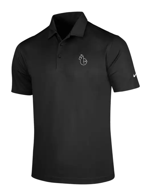 NIKE Black Dri-Fit Vertical Mesh Polo w/Alpac Logo
