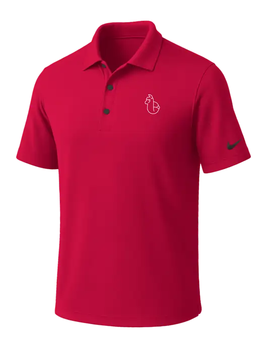 NIKE Red Dri-Fit Micro Pique Polo w/Alpac Logo