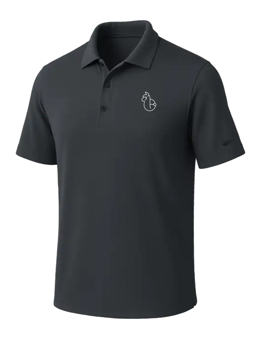 NIKE Dark Grey Dri-Fit Micro Pique Polo w/Alpac Logo