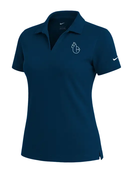 NIKE Navy Womens Dri-Fit Micro Pique Polo w/Alpac Logo