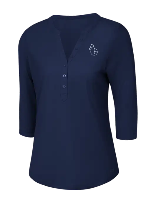 OGIO Navy Jewel Henley w/Alpac Logo