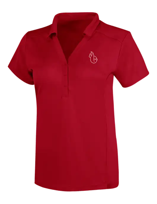 OGIO Red Womens Framework Polo w/Alpac Logo