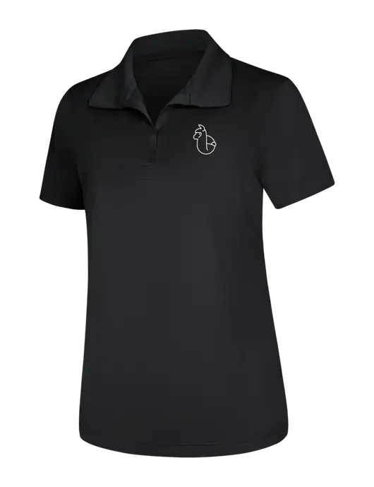 Womens Black Micropique Sport-Wick Polo w/Alpac Logo