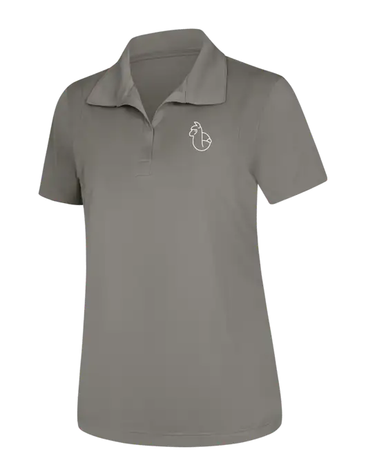 Womens Medium Grey Micropique Sport-Wick Polo w/Alpac Logo