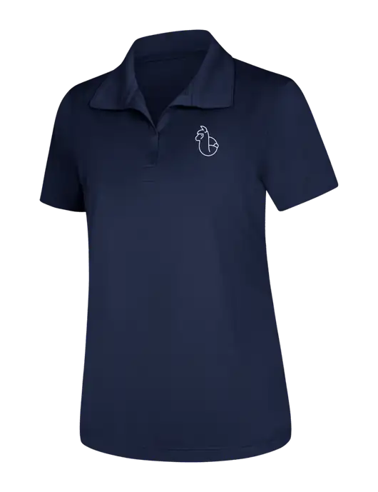 Womens Navy Micropique Sport-Wick Polo w/Alpac Logo