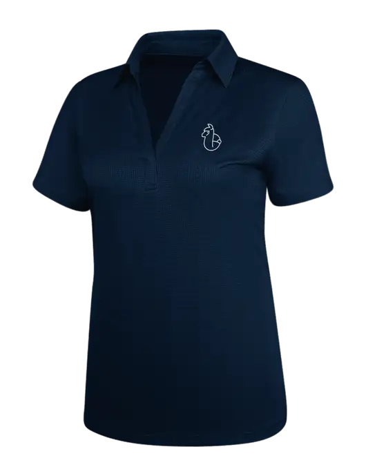 Navy Womens Performance Fine Jacquard Polo w/Alpac Logo