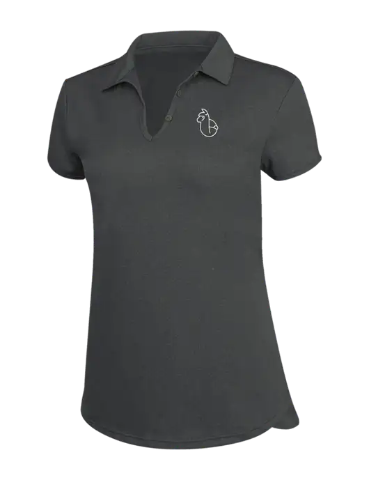 Womens Charcoal Trace Heather Polo w/Alpac Logo