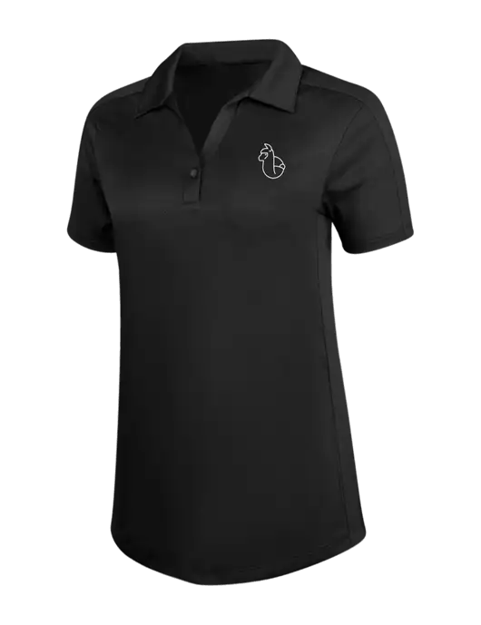 Womens Black Diamond Jacquard Polo w/Alpac Logo