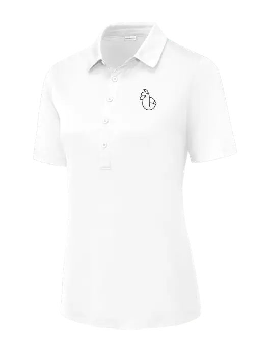 White Womens Posi-UV Pro Polo w/Alpac Logo