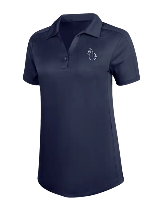 Womens Dark Navy Diamond Jacquard Polo w/Alpac Logo