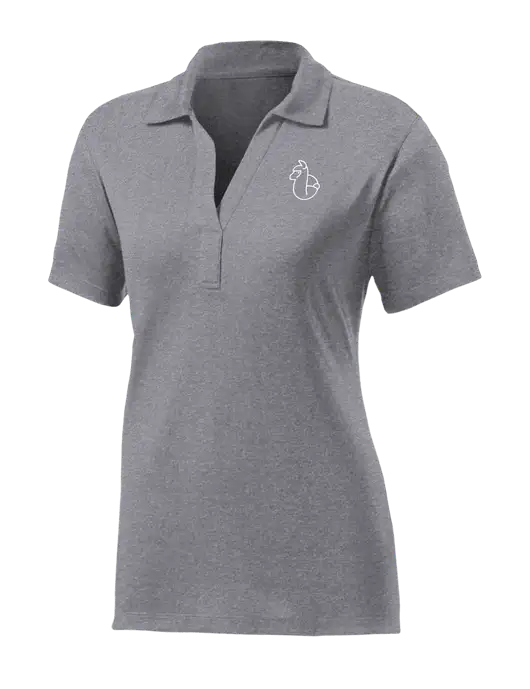 Womens Medium Grey Heather Contender Polo w/Alpac Logo
