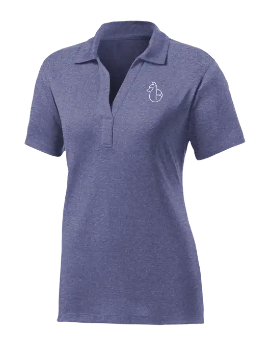 Womens Navy Heather Contender Polo w/Alpac Logo