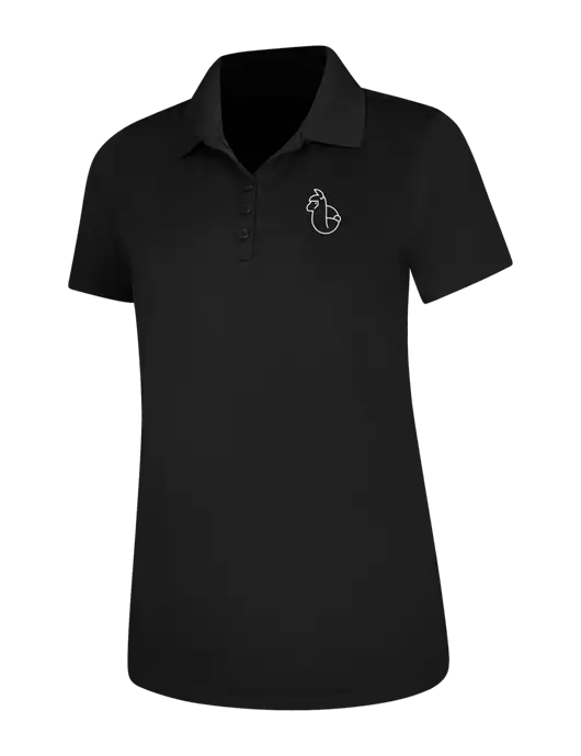 Black Womens Dry Zone UV Mesh Polo w/Alpac Logo