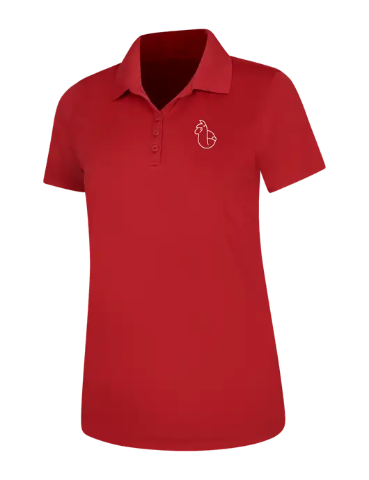 Red Womens Dry Zone UV Mesh Polo w/Alpac Logo