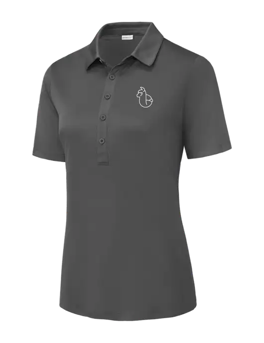 Dark Smoke Grey Womens Posi-UV Pro Polo w/Alpac Logo