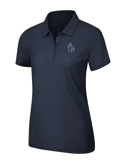Navy Blue Womens Core Classic Pique Polo w/Alpac Logo