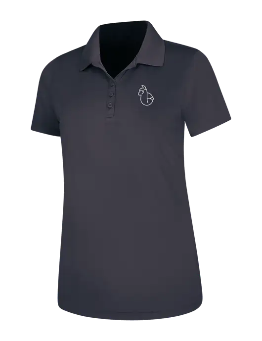 Dark Grey Womens Dry Zone UV Mesh Polo w/Alpac Logo