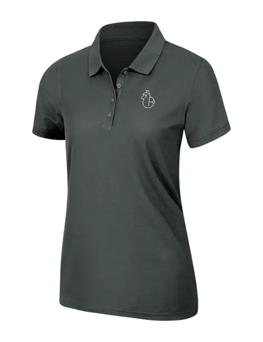 Dark Grey Womens Core Classic Pique Polo w/Alpac Logo