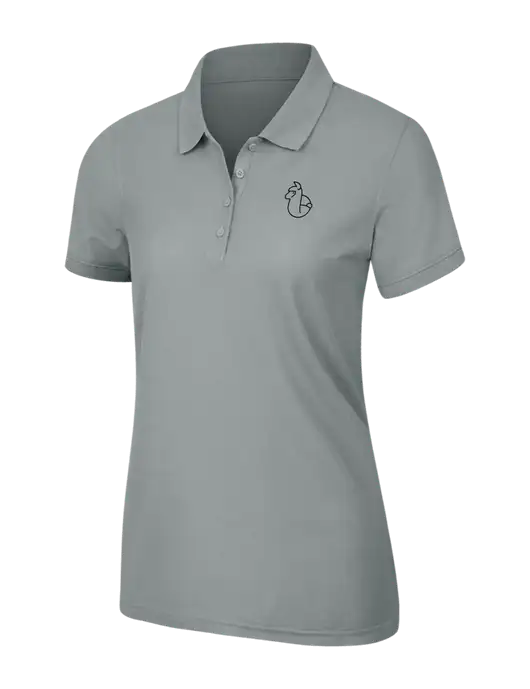 Light Grey Womens Core Classic Pique Polo w/Alpac Logo