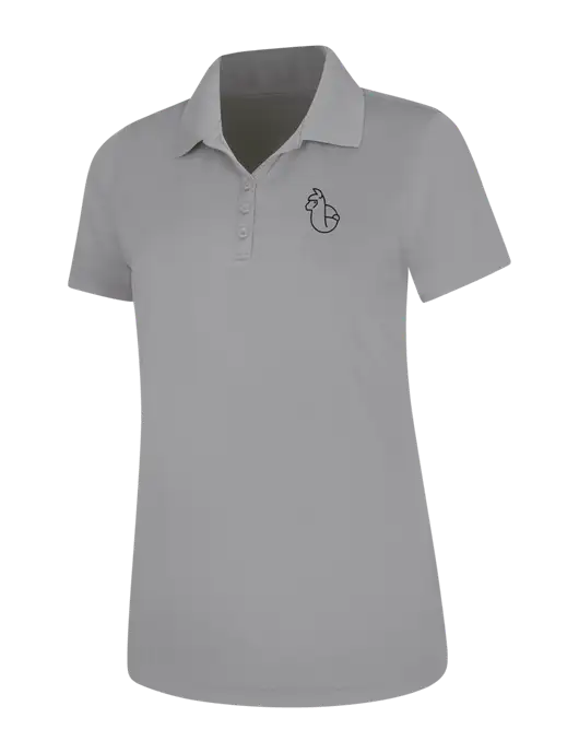 Light Grey Womens Dry Zone UV Mesh Polo w/Alpac Logo