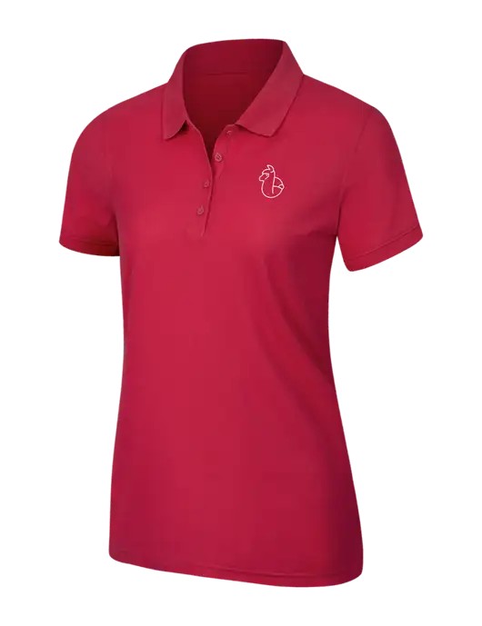 Red Womens Core Classic Pique Polo w/Alpac Logo