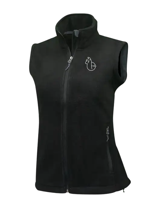 Womens Black Fleece Vest w/Alpac Logo