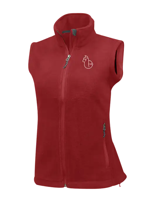 Red Womens Fleece Vest w/Alpac Logo