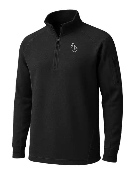Black Tech Fleece 1/4 Zip Pullover w/Alpac Logo