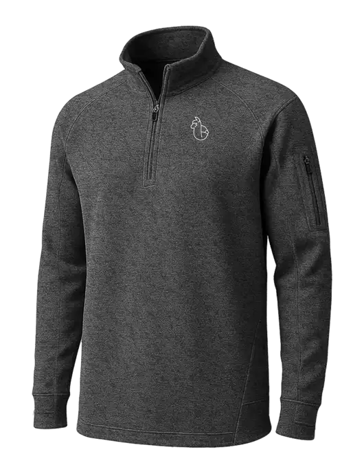 Graphite Heather Tech Fleece 1/4 Zip Pullover w/Alpac Logo