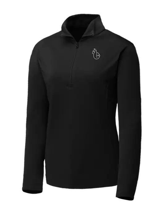 Black Womens Posicharge Competitor ¼ Zip Pullover w/Alpac Logo