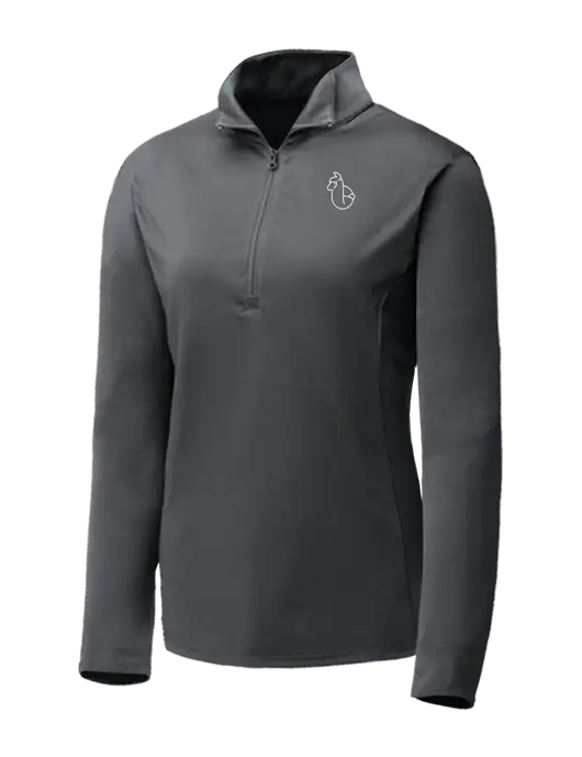 Dark Grey Womens Posicharge Competitor ¼ Zip Pullover w/Alpac Logo