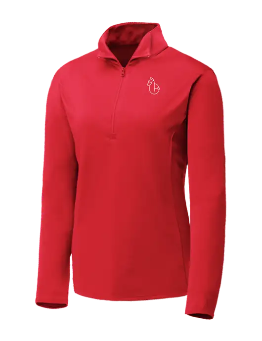 Red Womens Posicharge Competitor ¼ Zip Pullover w/Alpac Logo