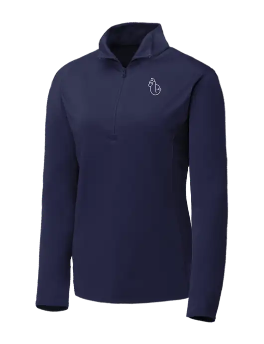 Navy Womens Posicharge Competitor ¼ Zip Pullover w/Alpac Logo
